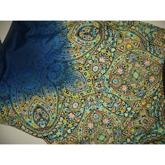 Victoria's Secret S ONE-PIECE MONOKINI+ROMPER SET MOSAIC GARDEN GREEN teal BLUE - Picture 3 of 6